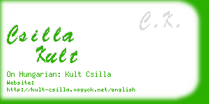 csilla kult business card